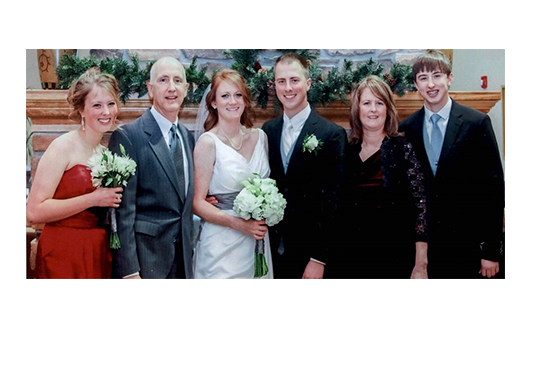 Chip's family (left to right): daughter Stefanie, Chip, daughter-in-law Kate, son, Brad, wife Kathy (Entergy employee), and son, Rett.